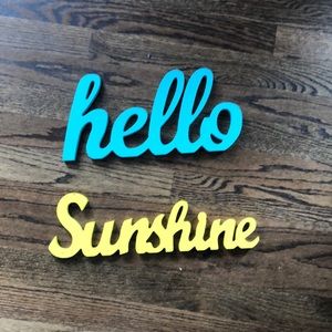 Hello sunshine room decor/sign